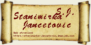 Stanimirka Jančetović vizit kartica